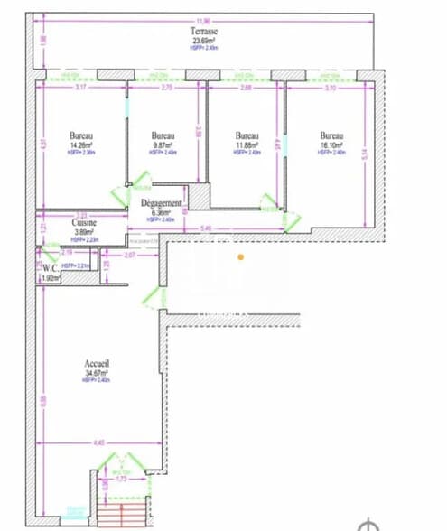 Rue Bertrand Geslin, Nantes à vendre - Plan d’étage – Image 2 sur 3