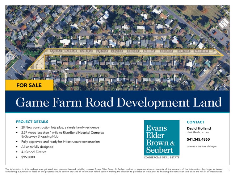 Game Farm Rd Development Land, Springfield, OR à vendre - Photo de l’immeuble – Image 2 sur 11