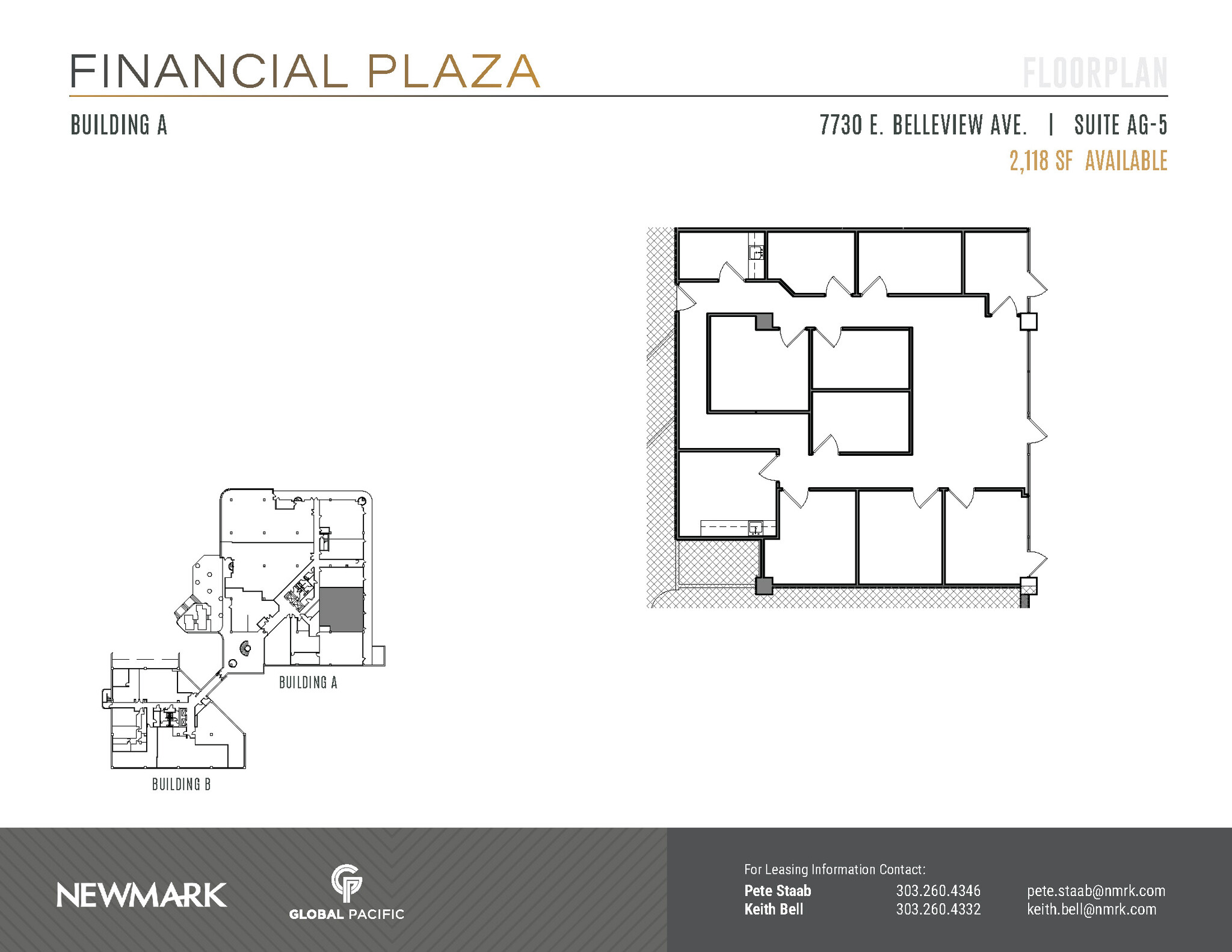 7730 E Belleview Ave, Greenwood Village, CO à louer Plan d’étage– Image 1 sur 2