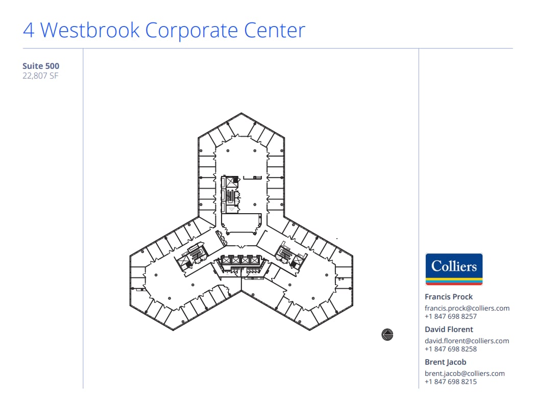 4 Westbrook Corporate Ctr, Westchester, IL à louer Plan d’étage– Image 1 sur 1