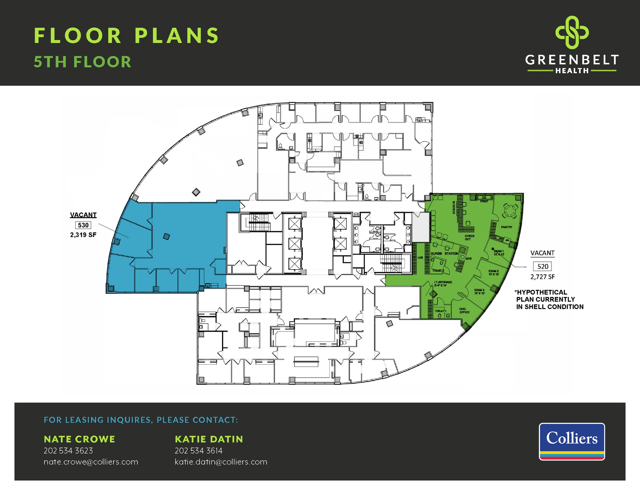 7501 Greenway Center Dr, Greenbelt, MD à louer Plan d’étage– Image 1 sur 1
