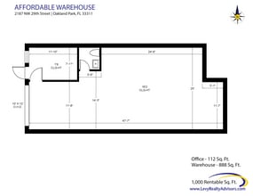 1900-2261 NW 29th St, Oakland Park, FL à louer Plan d’étage– Image 2 sur 3