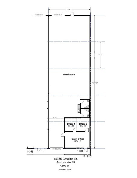 14355-14361 Catalina St, San Leandro, CA à louer - Plan d’étage – Image 2 sur 3