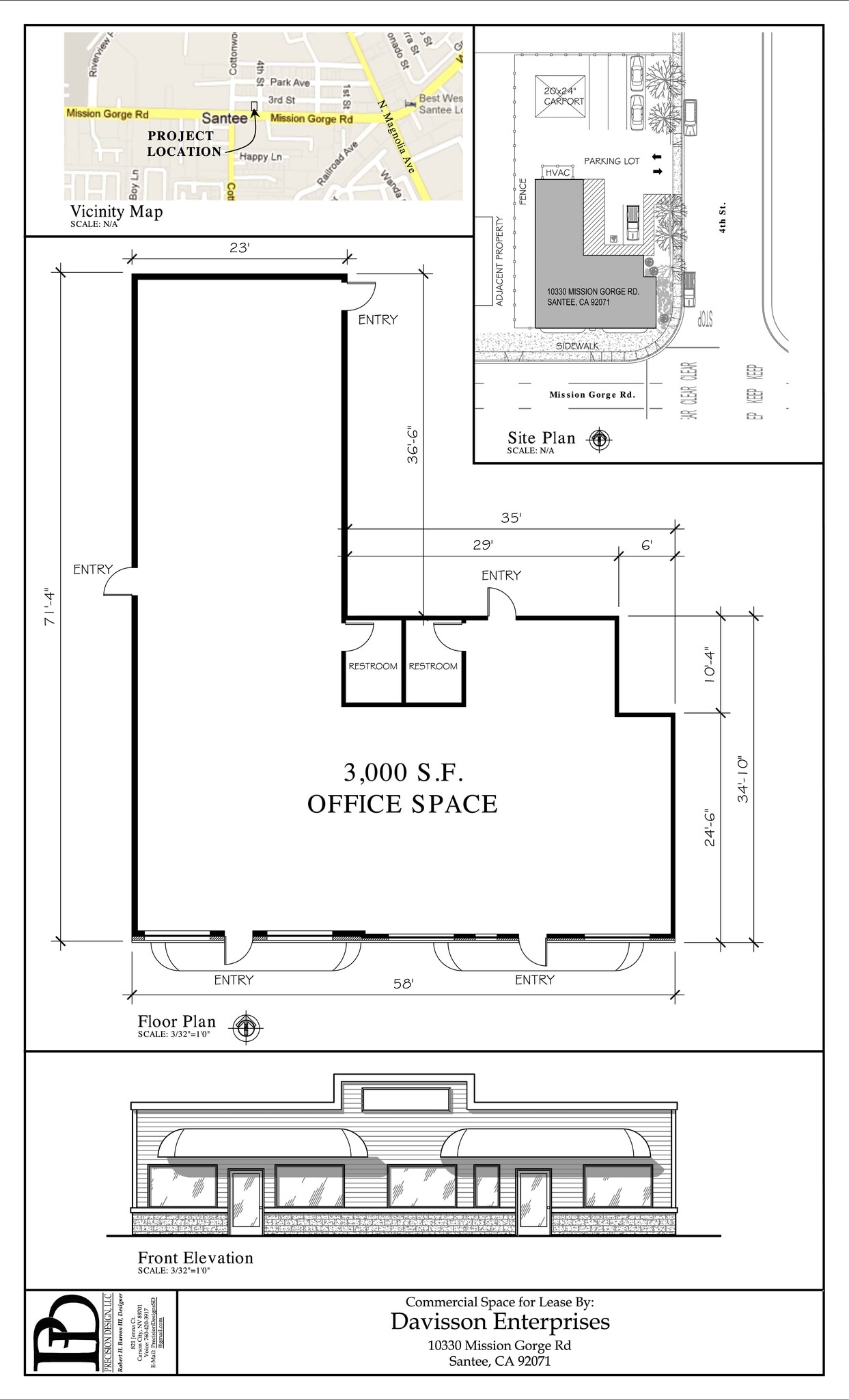 10330 Mission Gorge Rd, Santee, CA à louer Plan de site– Image 1 sur 1