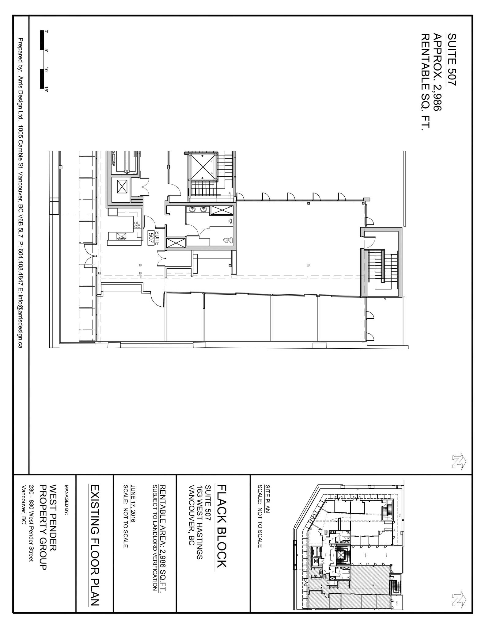 163 W Hastings St, Vancouver, BC à louer Plan de site– Image 1 sur 1