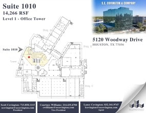 5120 Woodway Dr, Houston, TX à louer Plan d’étage– Image 1 sur 2