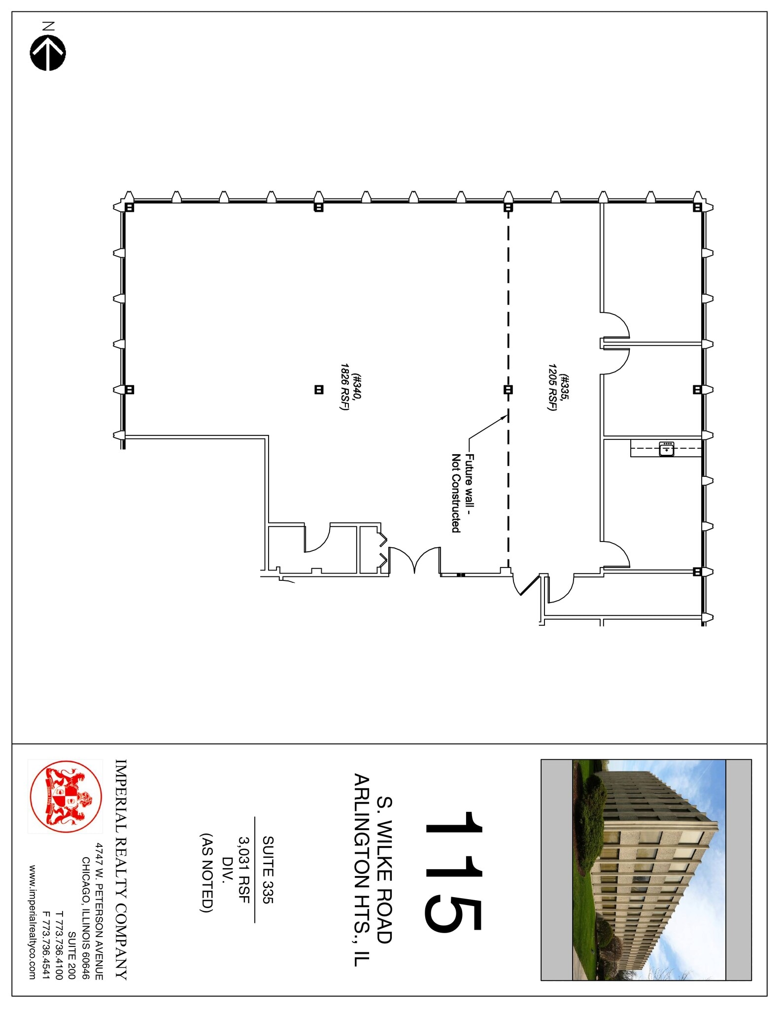 115 S Wilke Rd, Arlington Heights, IL à louer Plan de site– Image 1 sur 5