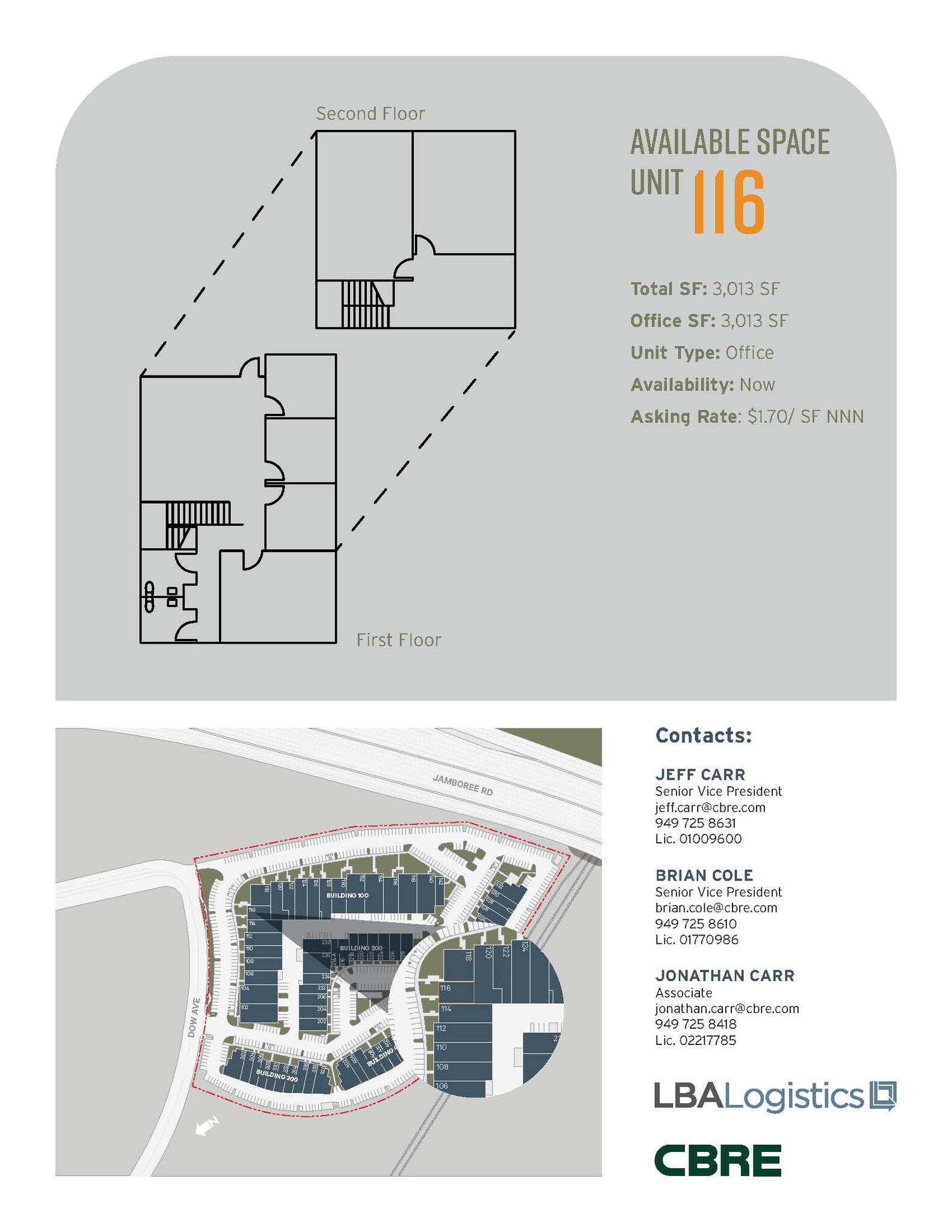 3002 Dow Ave, Tustin, CA à louer Plan d’étage– Image 1 sur 1