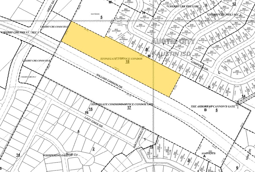 2500 W William Cannon Dr, Austin, TX à louer - Plan cadastral – Image 2 sur 25