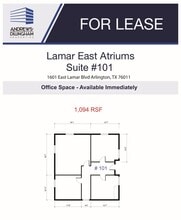 1601 E Lamar Blvd, Arlington, TX à louer Plan d’étage– Image 1 sur 1