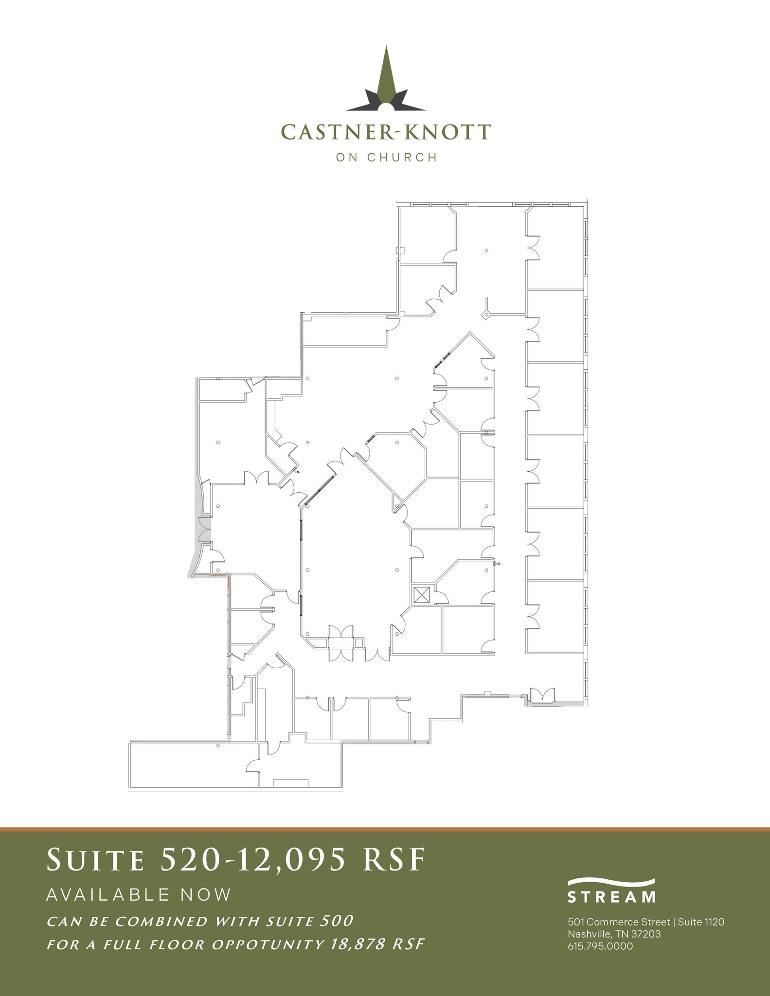 618 Church St, Nashville, TN à louer Plan d’étage– Image 1 sur 1