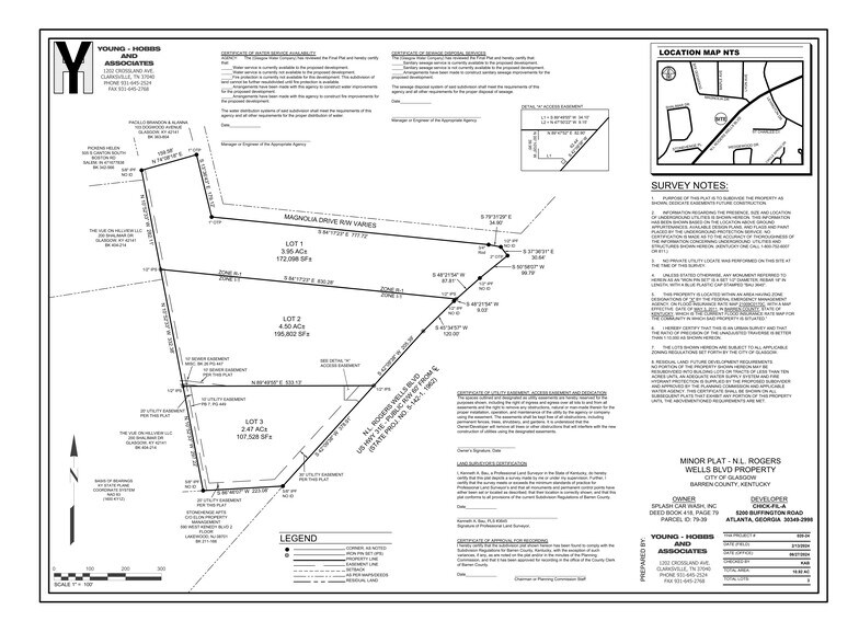 856 N L. Rogers Wells Blvd, Glasgow, KY à vendre - Plan de site – Image 2 sur 2
