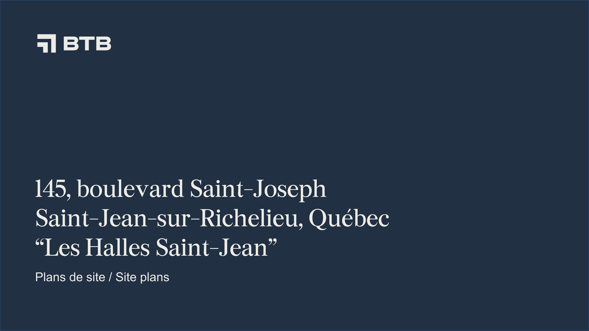 145 Boul Saint-Joseph, St-Jean, QC à louer Plan de site– Image 1 sur 1
