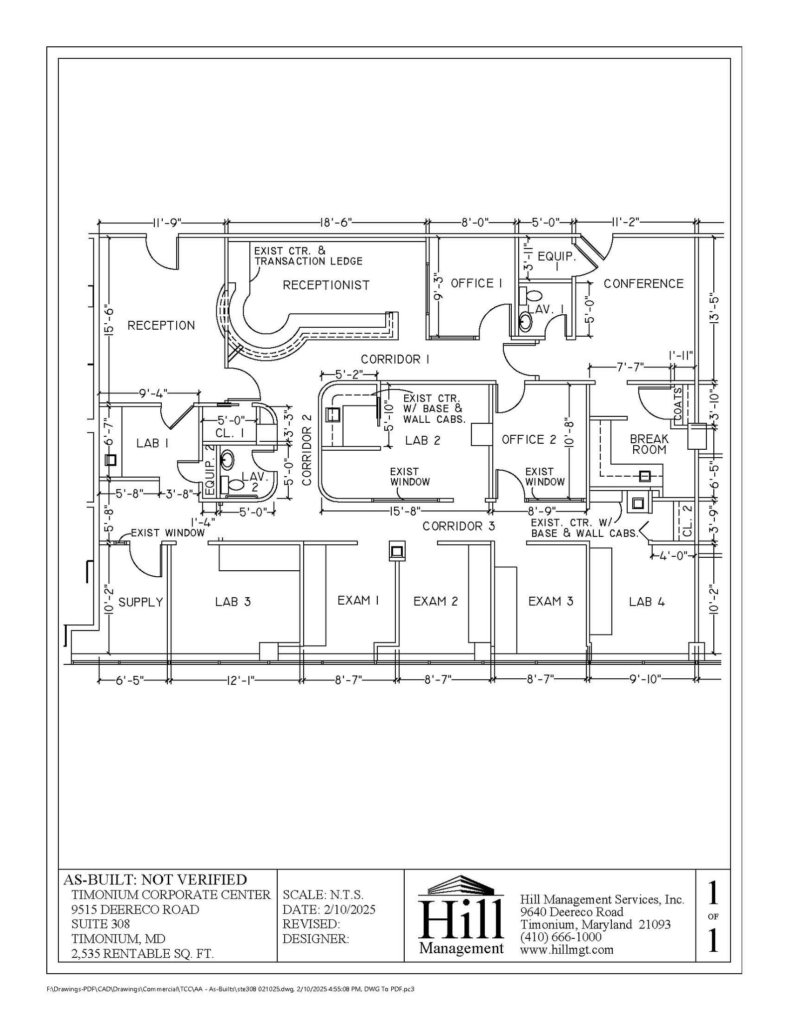 9515 Deereco Rd, Timonium, MD à louer Plan d’étage– Image 1 sur 1
