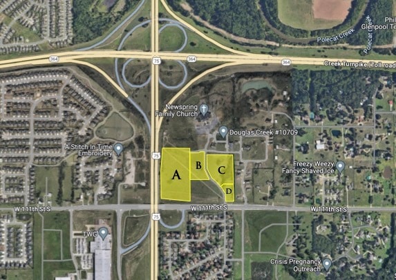 NE/C 111th & US HWY 75, Jenks, OK à vendre Aérien– Image 1 sur 2