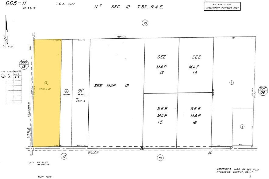 NE Corner of Dillon Road & Little Morongo Rd, Desert Hot Springs, CA à vendre - Plan cadastral – Image 3 sur 5
