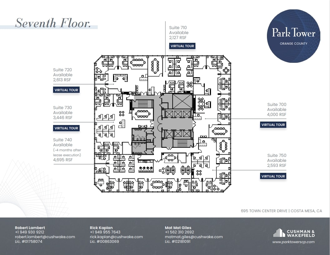 650 Town Center Dr, Costa Mesa, CA à louer Plan d’étage– Image 1 sur 1
