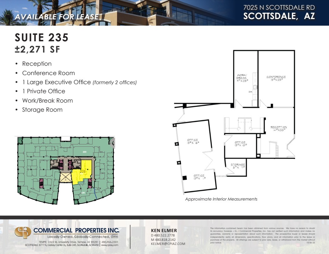 7025 N Scottsdale Rd, Scottsdale, AZ à louer Plan d’étage– Image 1 sur 1