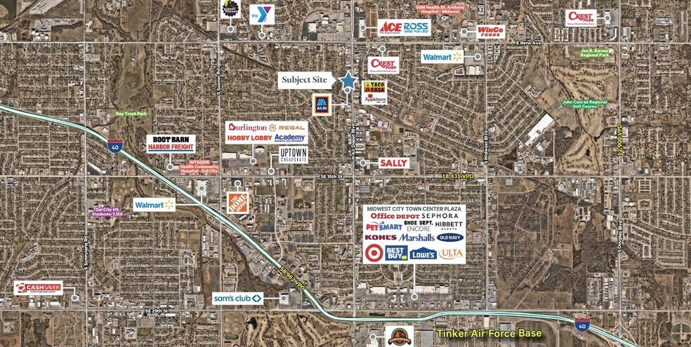 409 S Air Depot Blvd, Oklahoma City, OK à vendre - Aérien – Image 2 sur 6