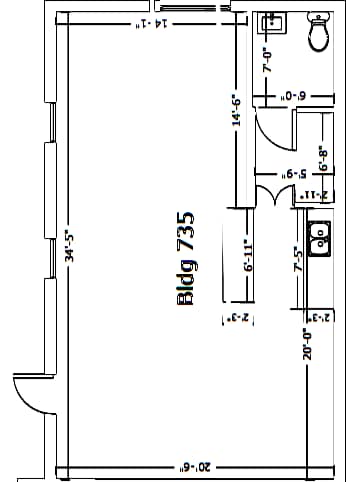 735 Broadway, Dunedin, FL à louer Plan d’étage– Image 1 sur 1