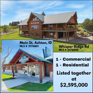 Plus de détails pour 1665 Whisper Ridge Rd, Ashton, ID - Hôtellerie à vendre