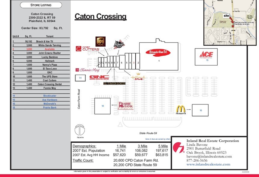 2300-2322 Route 59, Plainfield, IL à louer - Plan de site – Image 2 sur 5