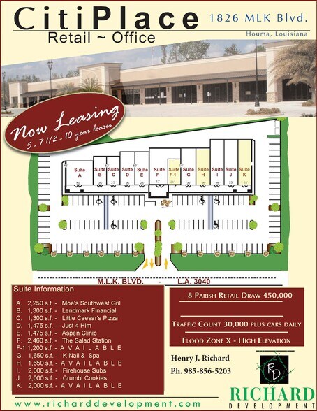 1826 Martin Luther King Blvd, Houma, LA à louer - Photo de l’immeuble – Image 2 sur 2