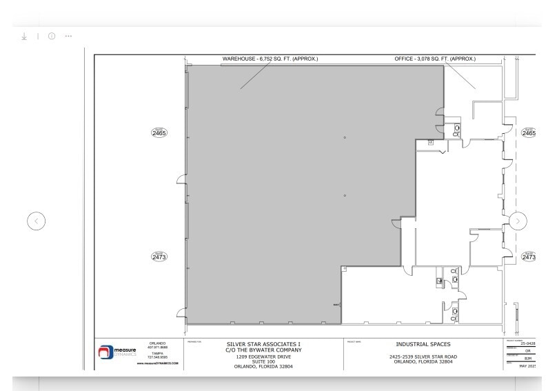 2425-2573 Silver Star Rd, Orlando, FL à louer Plan d’étage– Image 1 sur 1