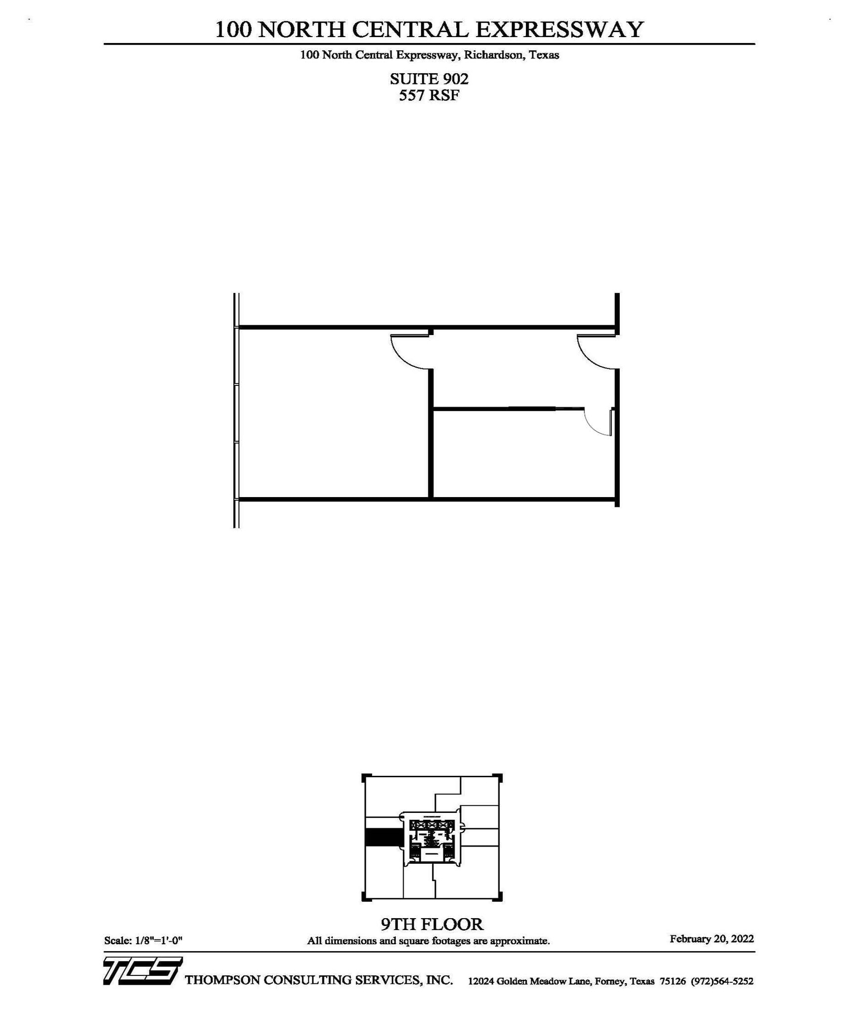 100 N Central Expy, Richardson, TX à louer Plan d’étage– Image 1 sur 1