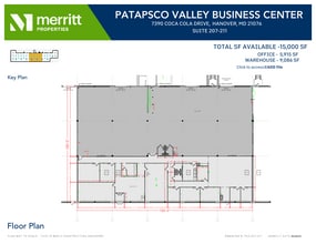 7380 E Coca Cola Dr, Hanover, MD à louer Plan d’étage– Image 1 sur 1