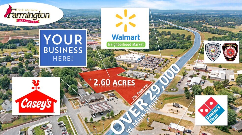 W Main St, Farmington, AR à vendre - Photo principale – Image 1 sur 18