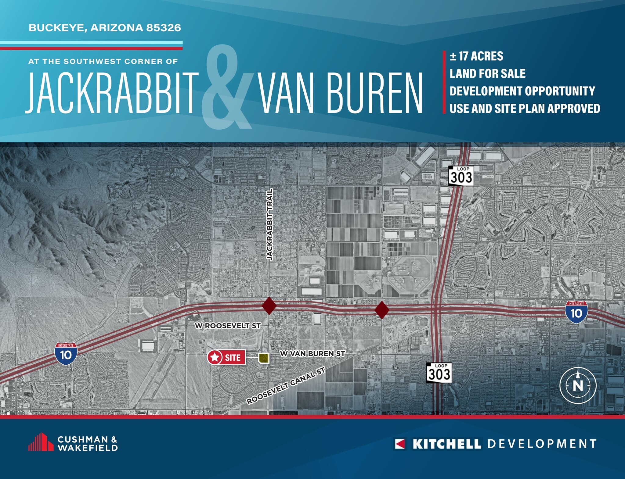 SWC Jackrabbit & Van Buren, Buckeye, AZ à vendre Plan de site– Image 1 sur 5
