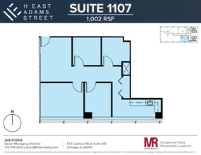 11 E Adams St, Chicago, IL à louer Plan d’étage– Image 1 sur 5