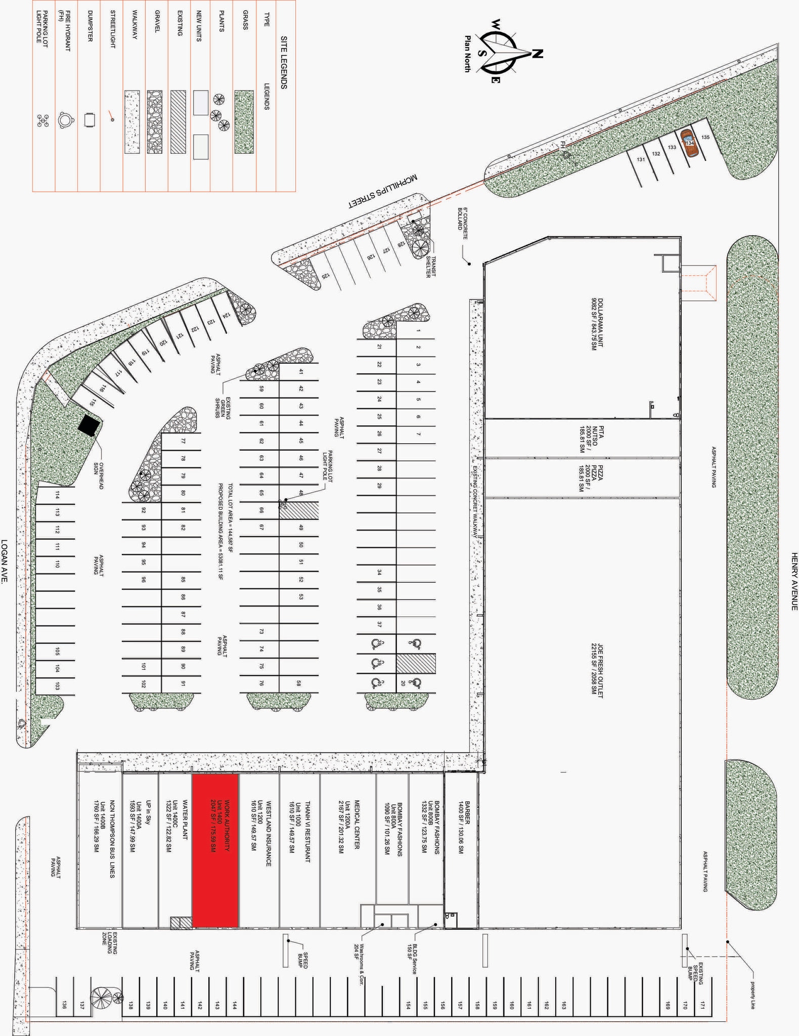 305 McPhillips St, Winnipeg, MB à louer Plan de site– Image 1 sur 1