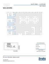 10960 Wilshire Blvd, Los Angeles, CA à louer Plan d’étage– Image 1 sur 1