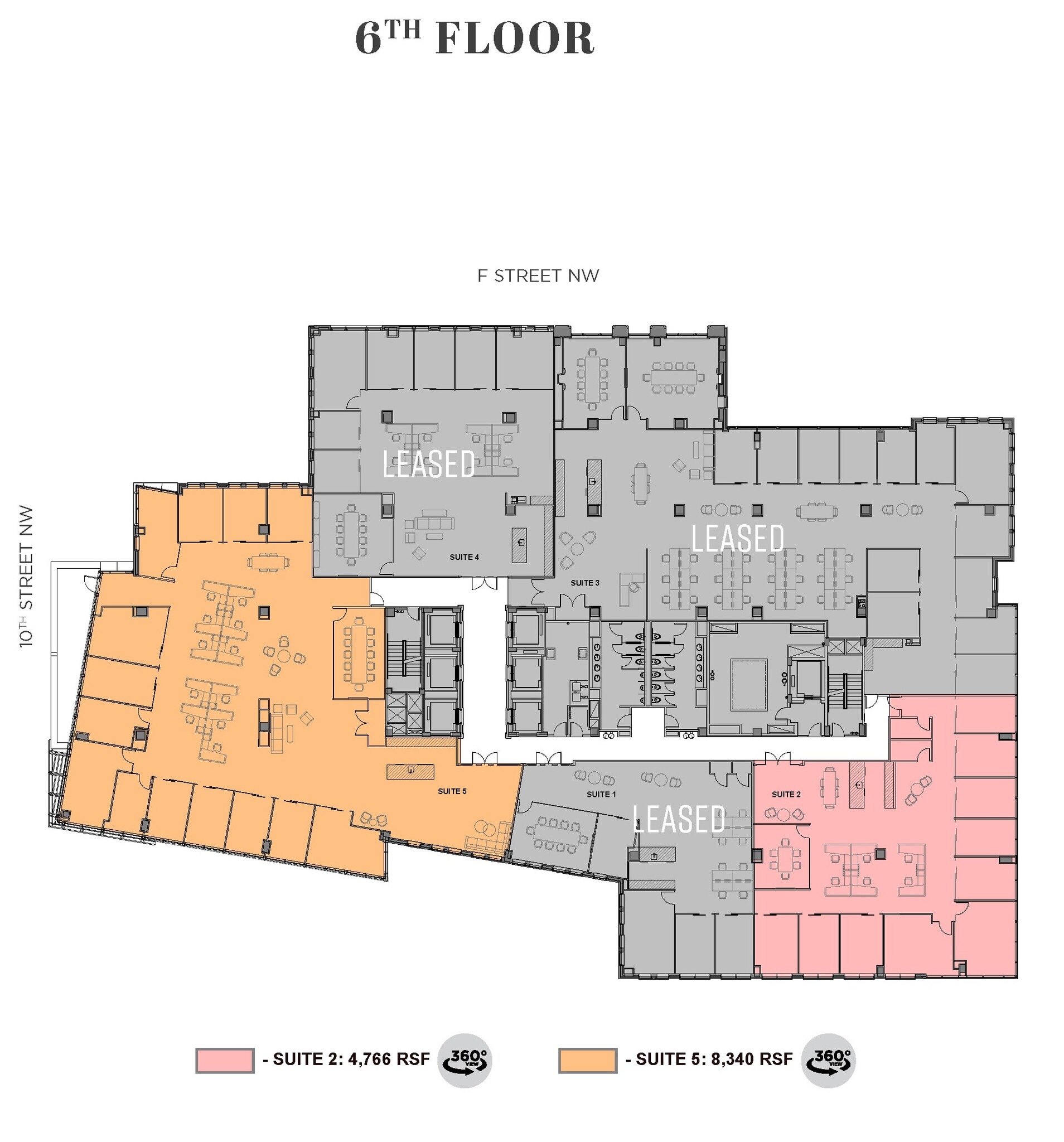 950 F St NW, Washington, DC à louer Plan d’étage– Image 1 sur 11