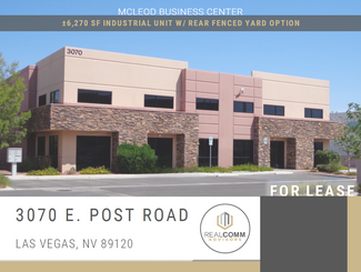 Plus de détails pour 3070 E Post Rd, Las Vegas, NV - Industriel/Logistique à louer