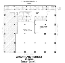 22 Cortlandt St, New York, NY à louer Plan d’étage– Image 2 sur 3