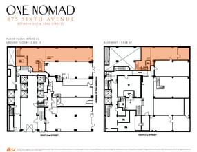 875 Avenue of the Americas, New York, NY à louer Plan d’étage– Image 2 sur 2