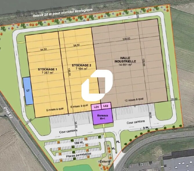 Industriel/Logistique dans Douvrin à louer - Plan d’étage – Image 2 sur 2