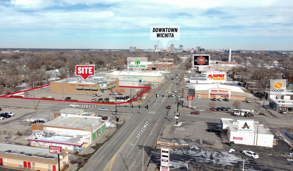 1555 S Broadway, Wichita, KS à louer - Aérien – Image 3 sur 5