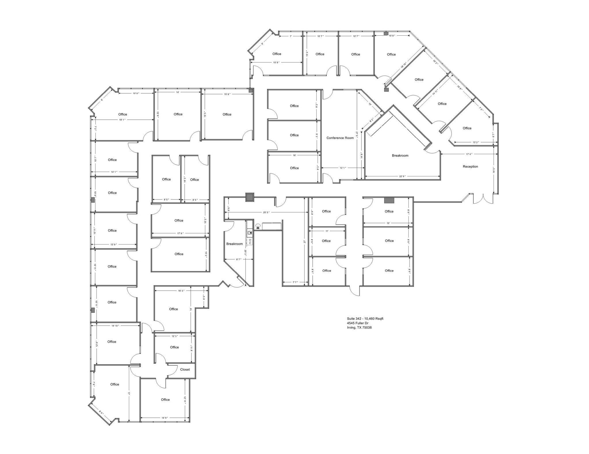 4545 Fuller Dr, Irving, TX à louer Plan d’étage– Image 1 sur 1