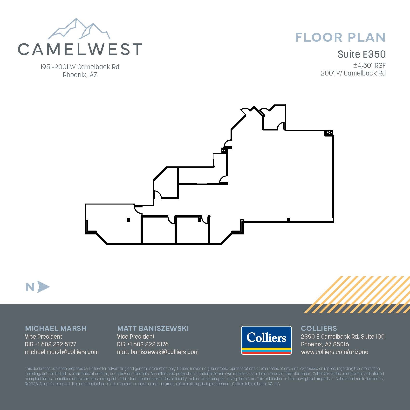 2001 W Camelback Rd, Phoenix, AZ à louer Plan d’étage– Image 1 sur 2