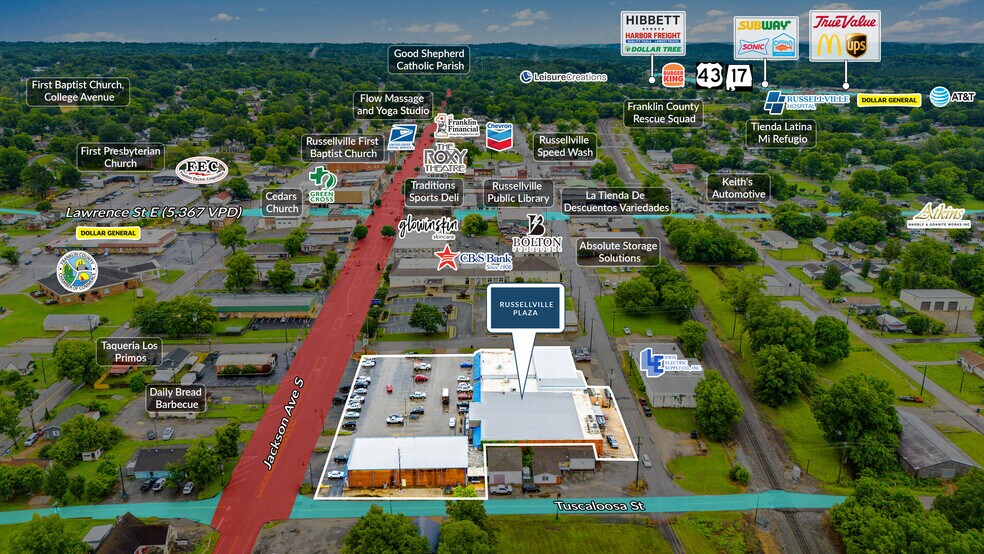 306-318 Jackson Ave S, Russellville, AL à vendre - Photo de l’immeuble – Image 2 sur 5