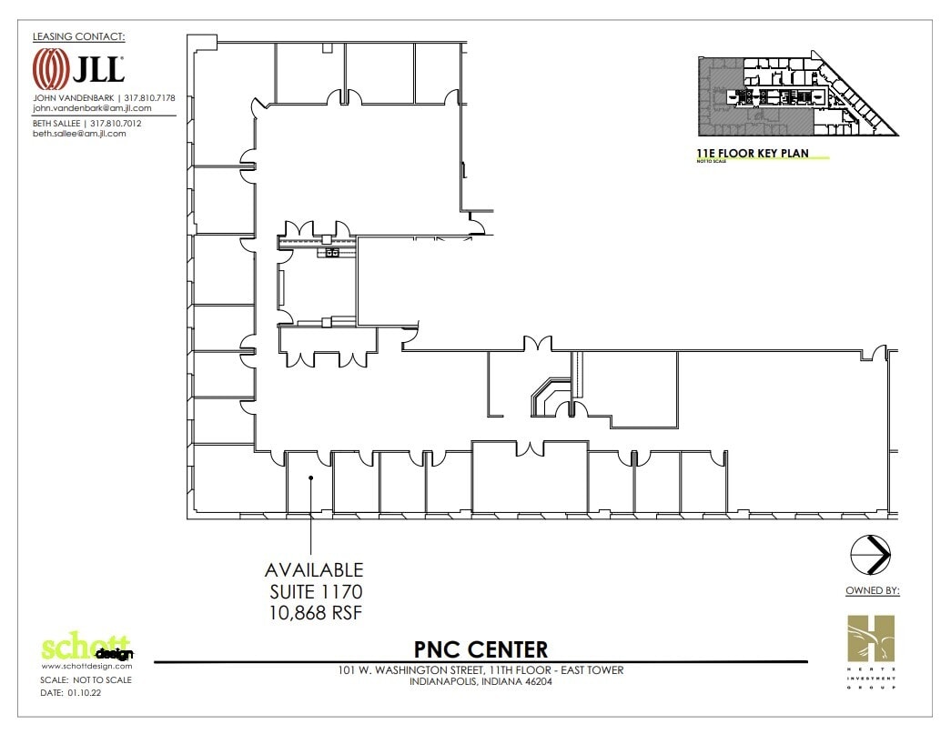 101-115 W Washington St, Indianapolis, IN à louer Plan d’étage– Image 1 sur 1