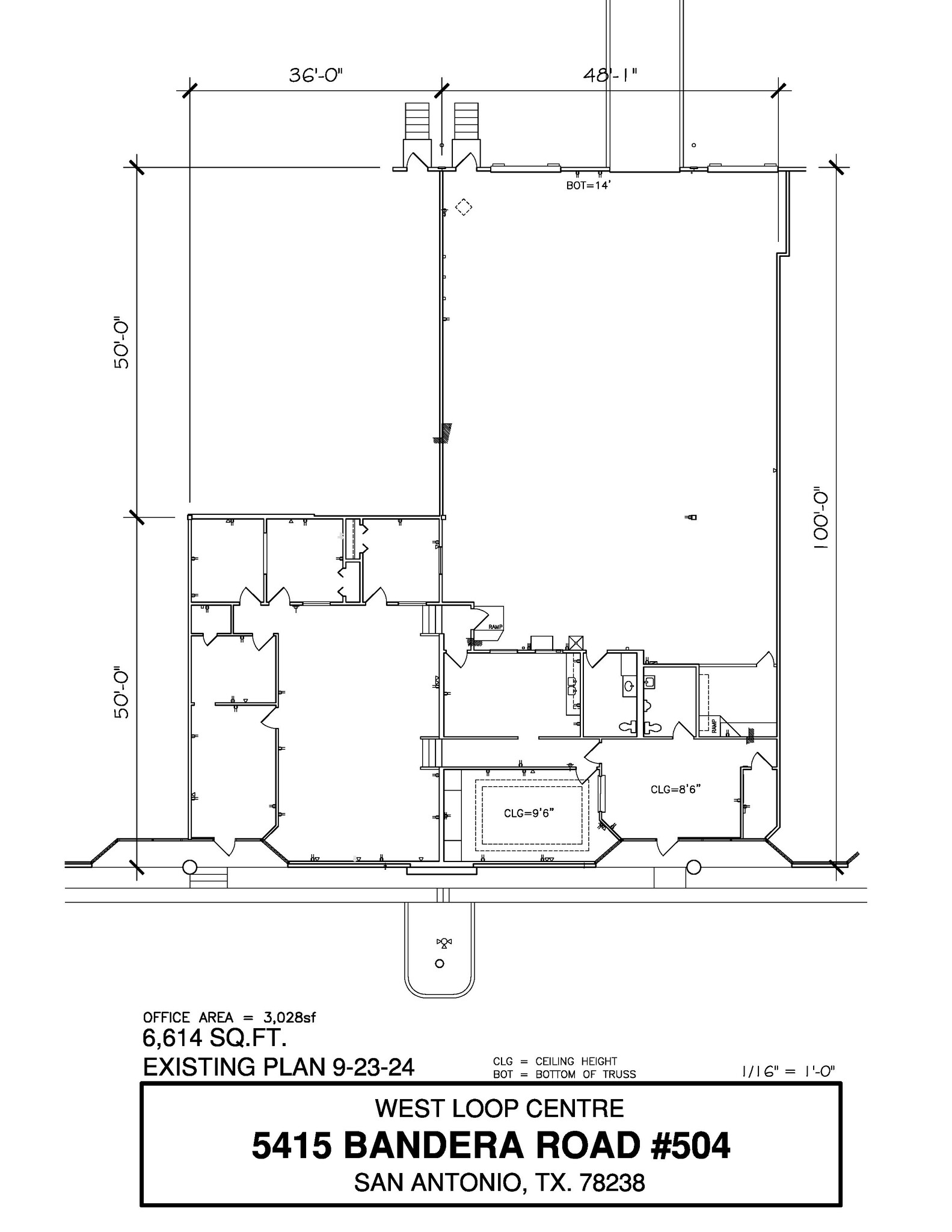 5407-5419 Bandera Rd, San Antonio, TX à louer Plan d’étage– Image 1 sur 1