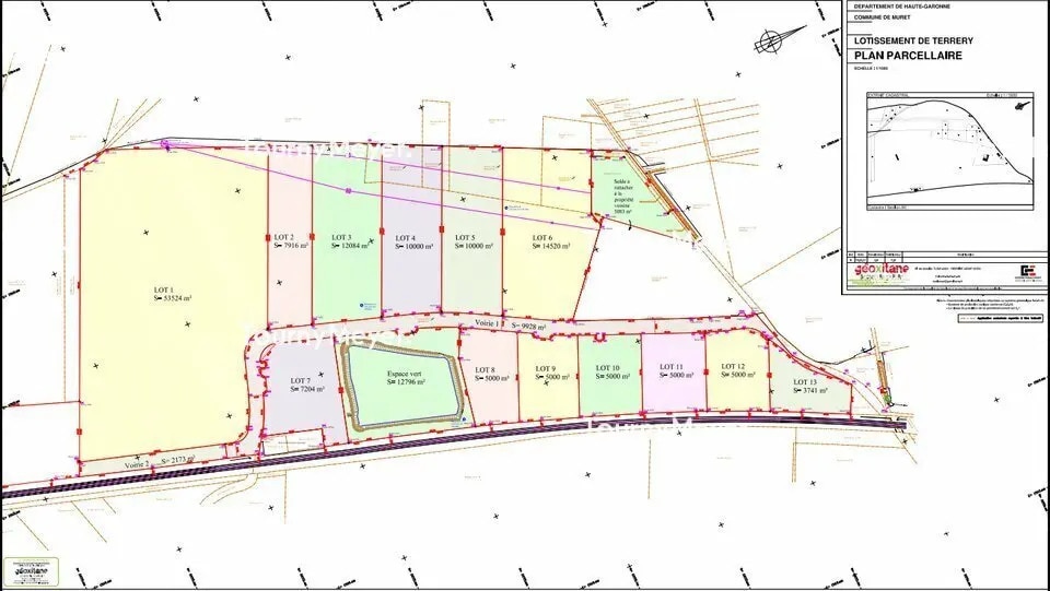 Terrain dans Muret à vendre Plan de site– Image 1 sur 3