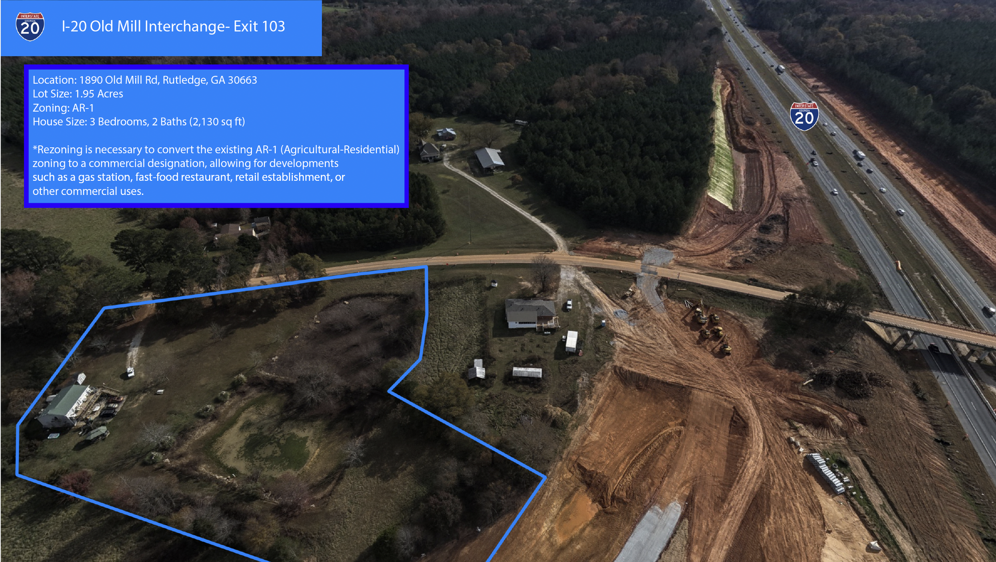 1890 Old Mill Rd, Rutledge, GA à vendre Photo principale– Image 1 sur 8
