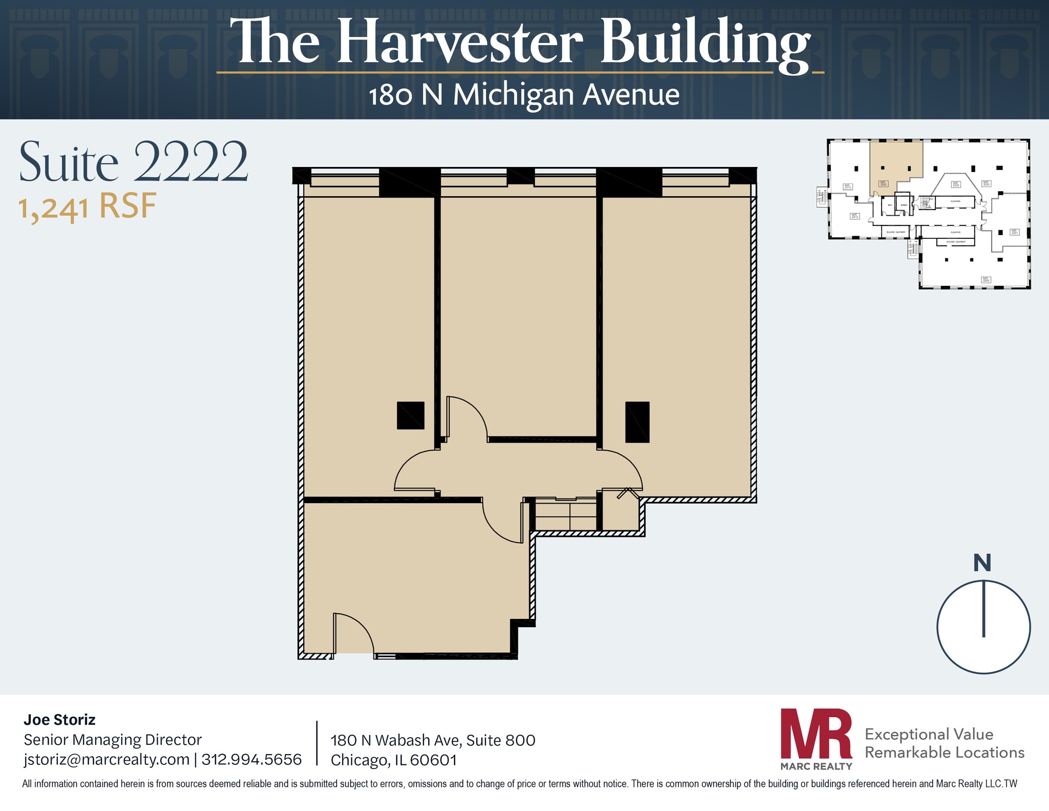 180 N Michigan Ave, Chicago, IL à louer Plan d’étage– Image 1 sur 7