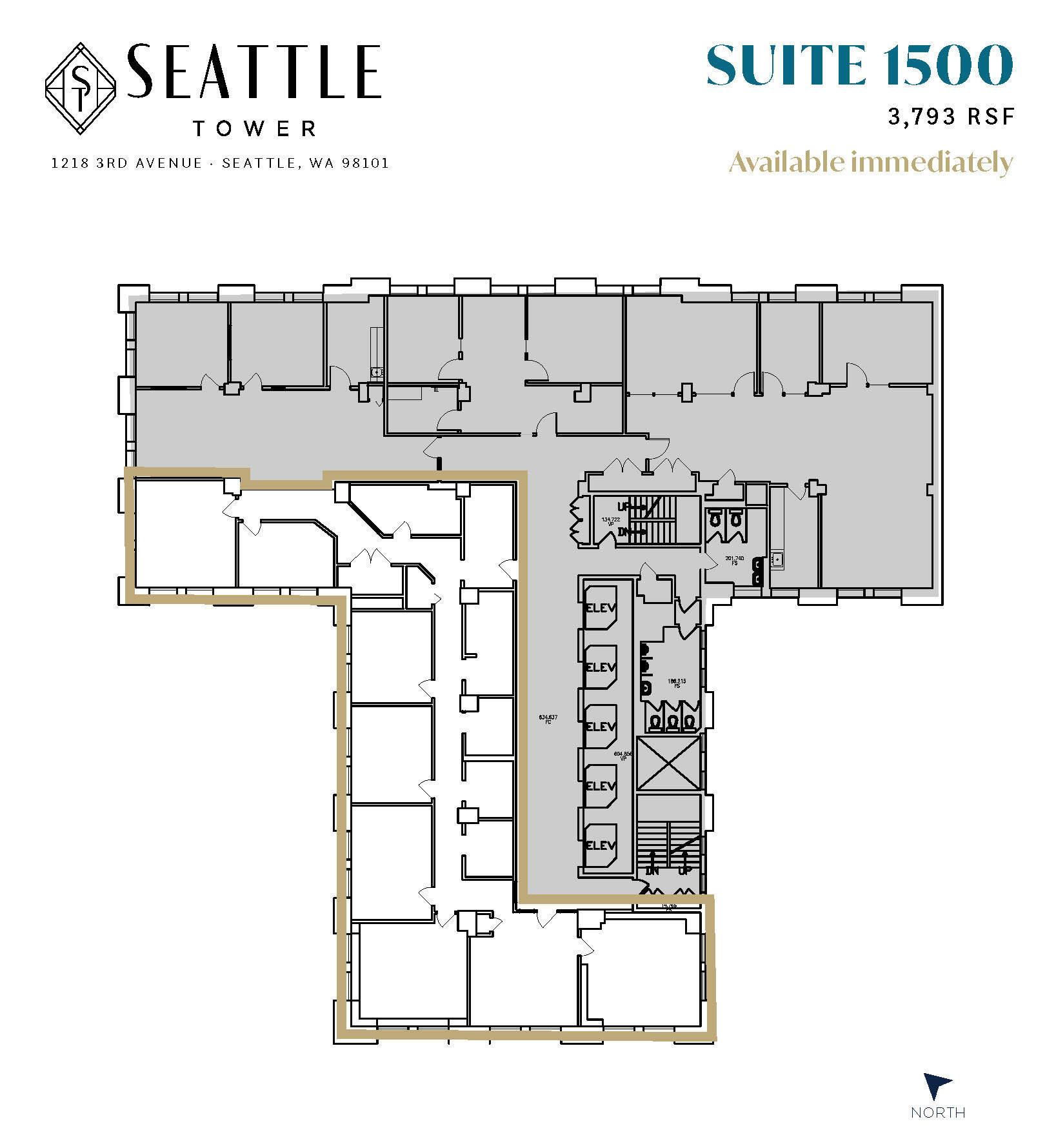 1218 3rd Ave, Seattle, WA à louer Plan d’étage– Image 1 sur 1